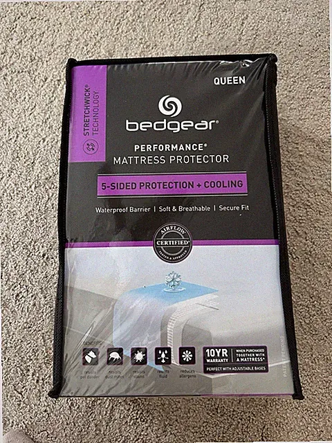 Bedgear Performance Mattress Protector Stretchwick Waterproof Barrier Queen Size
