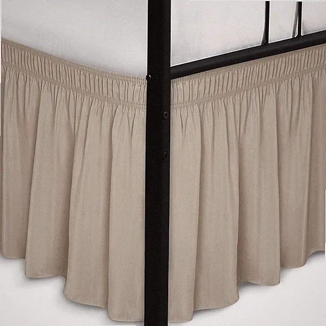 Biscaynebay Wrap Around Bed Skirts with Split Corners for King Beds 18" Drop,...