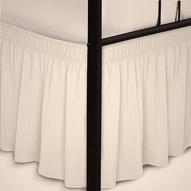 Biscaynebay Wrap Around Bed Skirts with Split Corners for Queen Beds 17 Drop,...