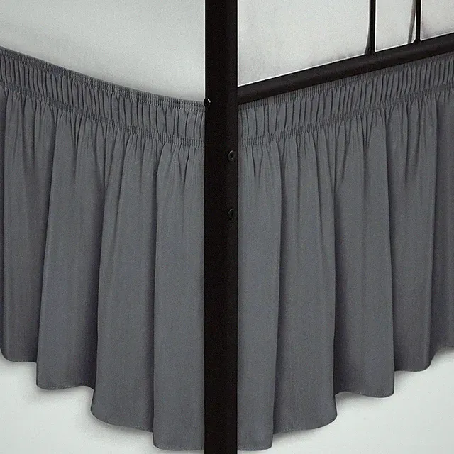 Biscaynebay Wrap Around Bed Skirts with Split Corners for Queen Beds 18 Drop,...