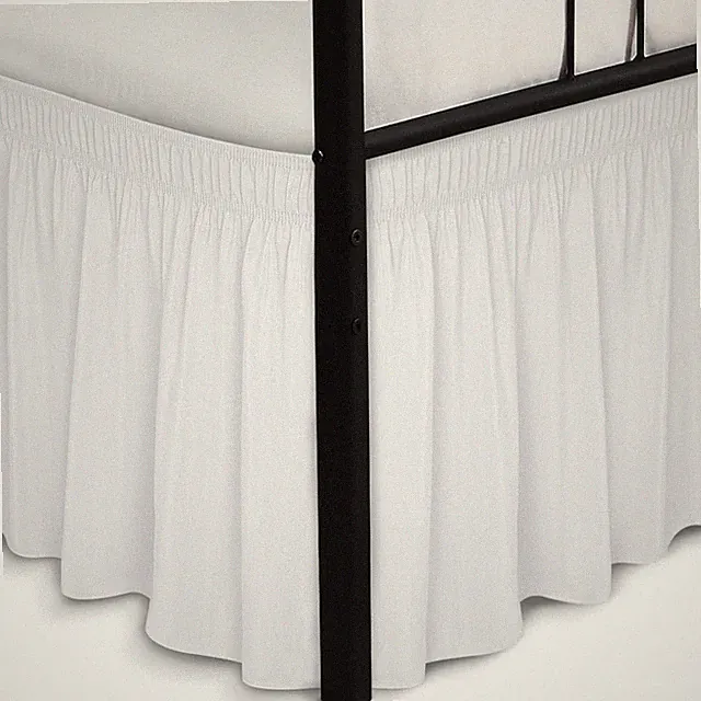 Biscaynebay Wrap Around Bed Skirts with Split Corners for Queen Beds 21 Drop,...