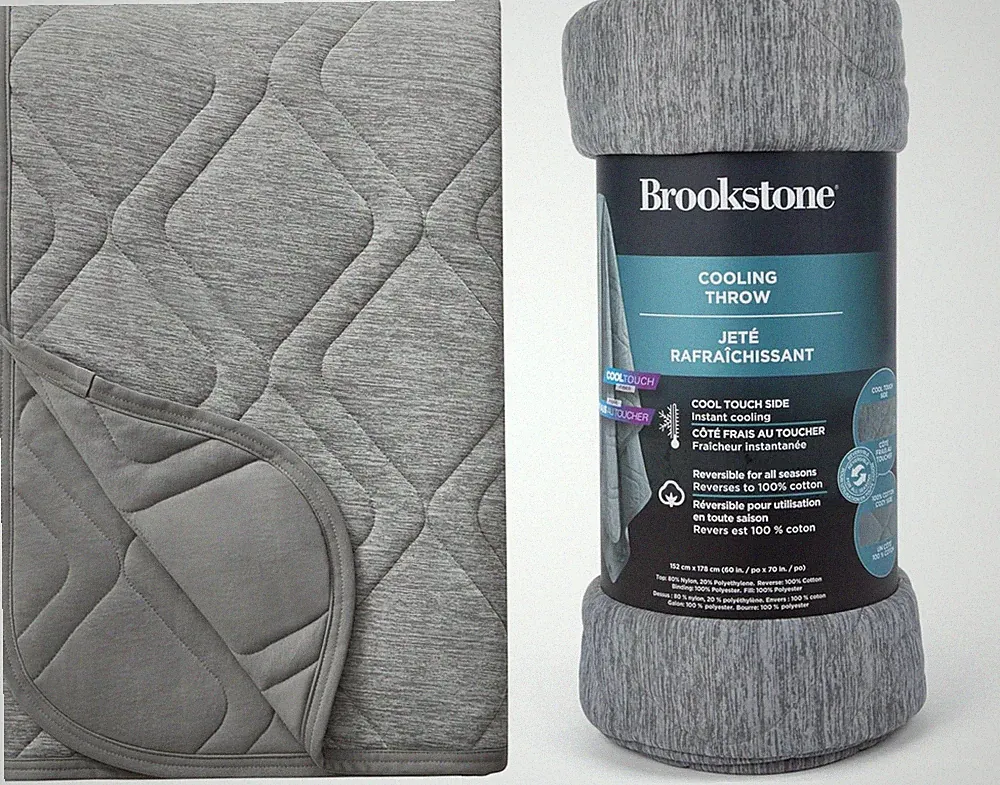 Brookstone Cooling Comfort Throw Blankets for Sleeping - Innovative Cooling Dual