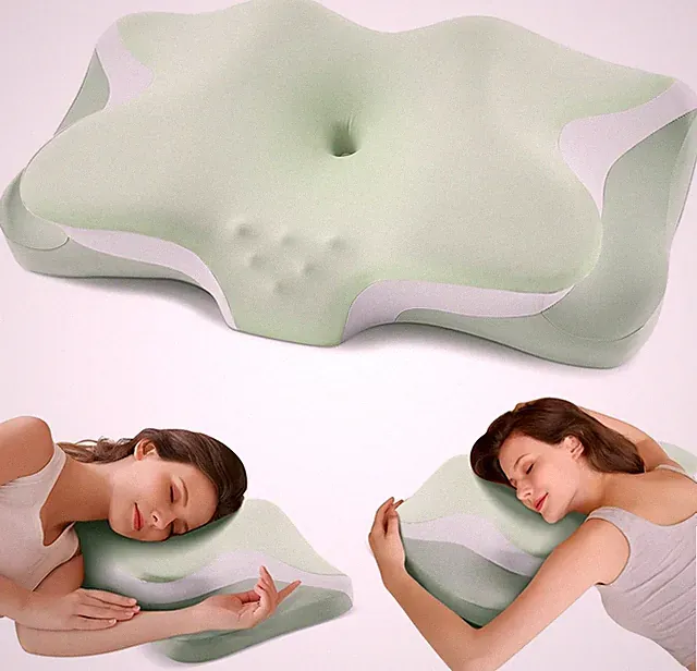 Cervical Neck Pillow, Cooling Ergonomic Memory Foam Pillows for Deep Sleep
