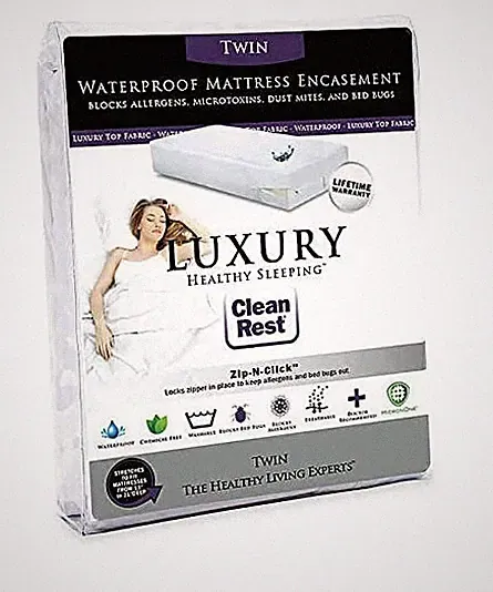 Clean Rest Luxury Healthy Sleeping Twin Waterproof Mattress Encasement Protector