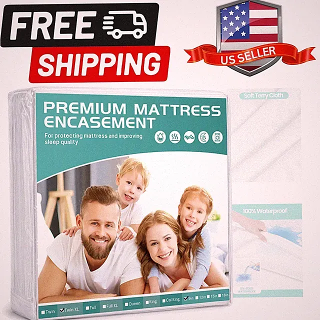Dorms Hotel Exclusive】 Twin XL 39" x80" Waterproof Mattress Protector Zippere...