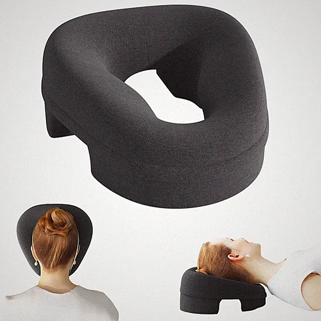 Ergonomic Face Down Pillow – Memory Foam Face Pillow with Detachable Cover, M...