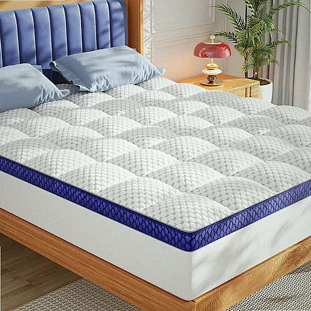 Full Mattress Topper 3 Inch Thick Mattress Pad, Plush Pillow Top Bed Cover wi...