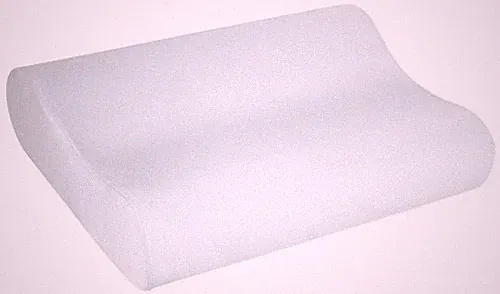 Memory Foam Contour Pillow with Cotton Cover, Made in the USA - Standard Size