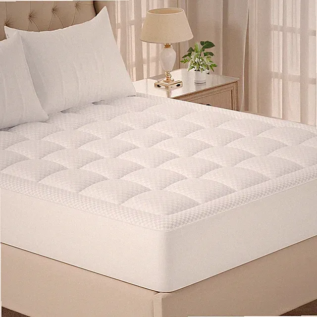 Queen Quilted Fitted Mattress Pad Topper 60 X 80 Inches Cooling Soft Cover