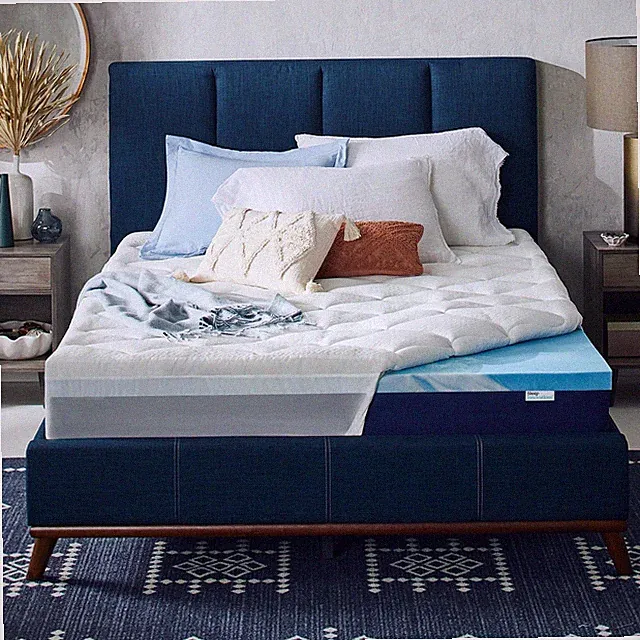 Sleep Innovations Cooling Comfort Gel Memory Foam Dual Layer Mattress Topper,...