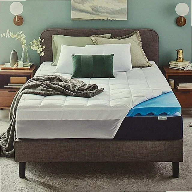 Sleep Innovations Dual Layer 4 Inch Memory Foam Mattress Topper