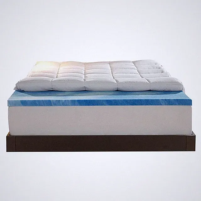 Sleep Innovations Dual Layer 4 Inch Memory Foam Mattress Topper, Full Size
