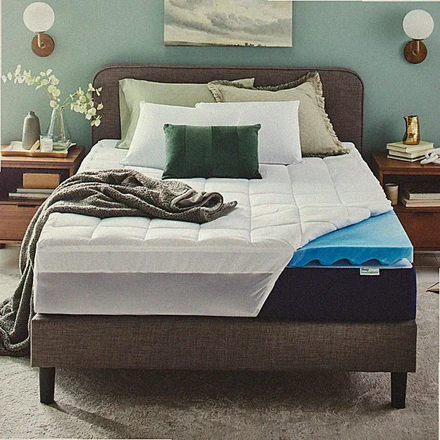 Sleep Innovations Dual Layer 4 Inch Memory Foam Mattress Topper, Full Size M....
