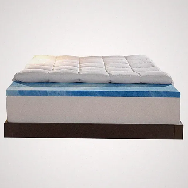Sleep Innovations Dual Layer 4 Inch Memory Foam Mattress Topper, Queen Size,...
