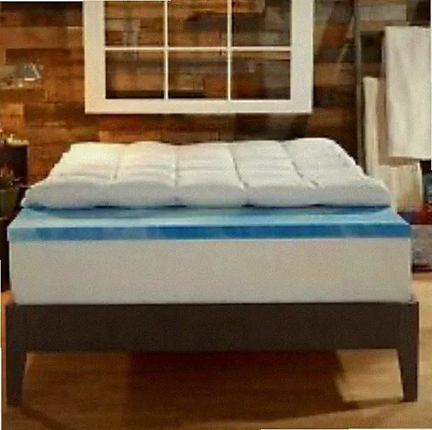 Sleep Innovations Gel Memory Foam 4-inch Dual Layer Mattress Topper full