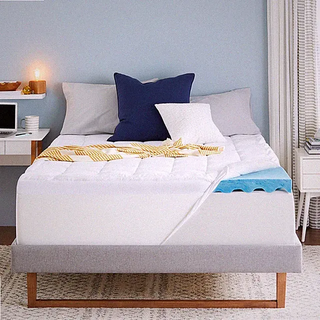 Sleep Innovations Memory Foam Mattress Topper California King 4" Gel Dual Laye