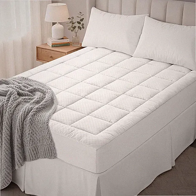 Soft Queen Quilted Mattress Pad - Cooling Pillow Top, Deep Pocket Protector