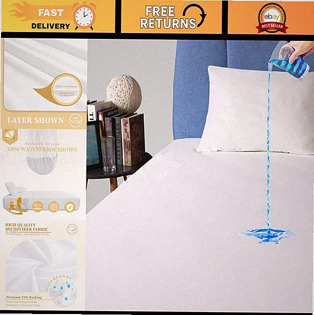 Waterproof Mattress Protector Full Size - Noiseless, Breathable, Soft Cover, Dee