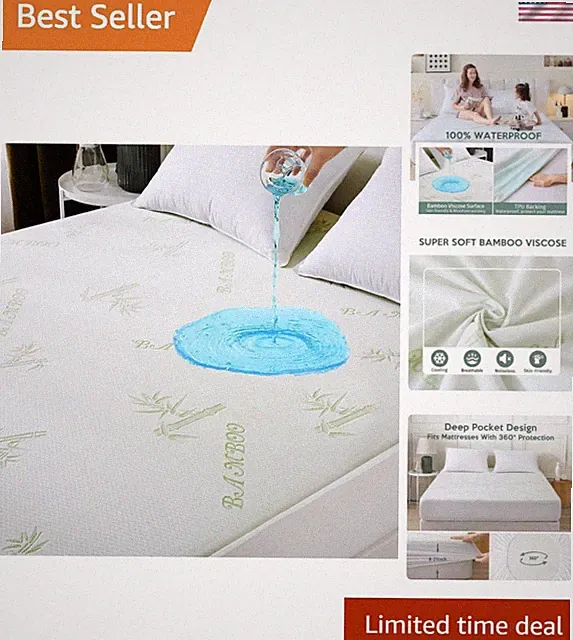 Waterproof Mattress Protector King Bed Breathable Cooling Deep Pocket Spill P...